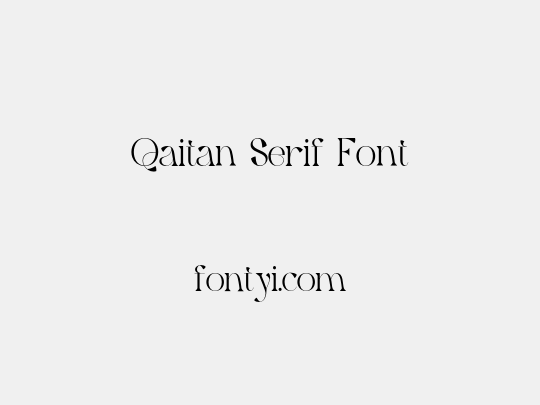 Qaitan Serif Font