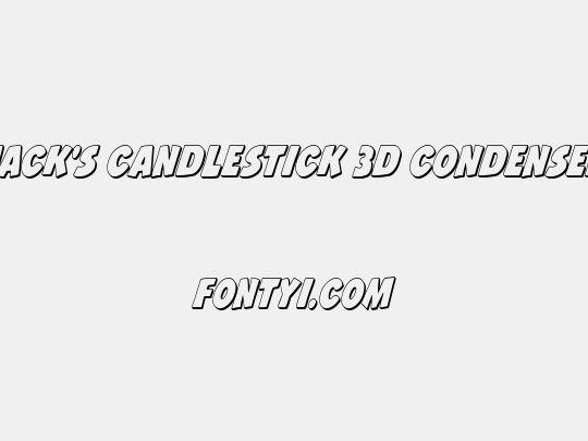 Jack's Candlestick 3D Condensed