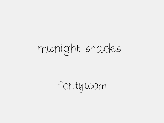 midnight snacks 