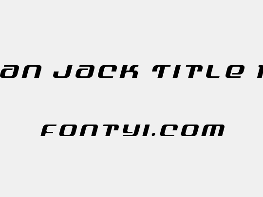Yeoman Jack Title Italic