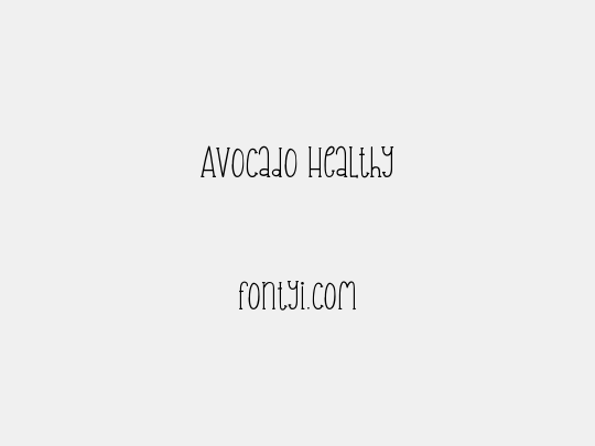 Avocado Healthy