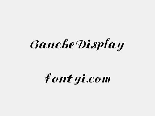 Gauche Display