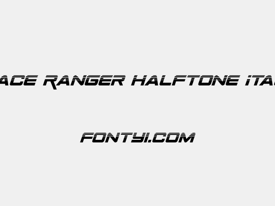 Space Ranger Halftone Italic