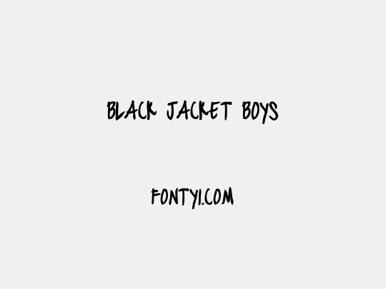 black jacket boys
