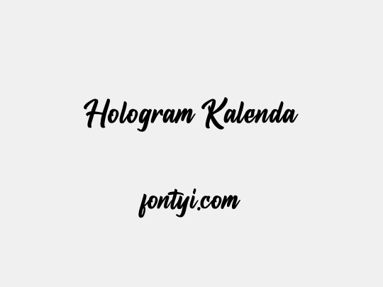 Hologram Kalenda