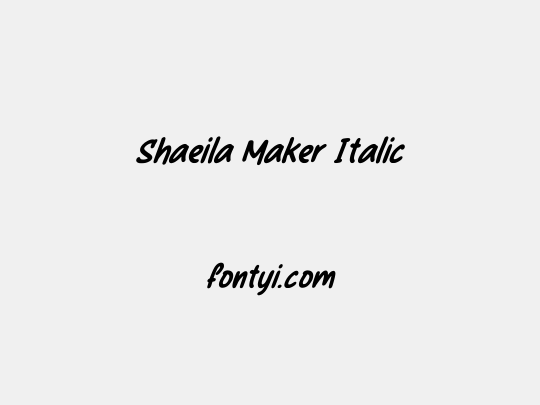 Shaeila Maker Italic