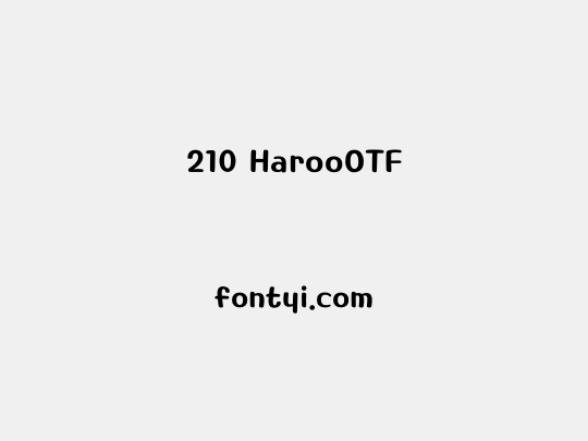 210 HarooOTF