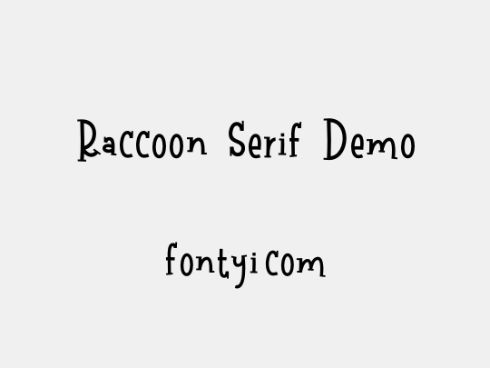Raccoon Serif Demo
