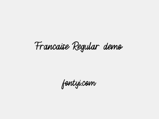 Francaise Regular demo