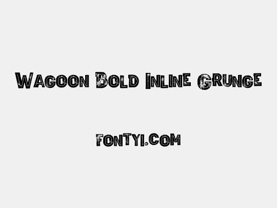 Wagoon Bold Inline Grunge