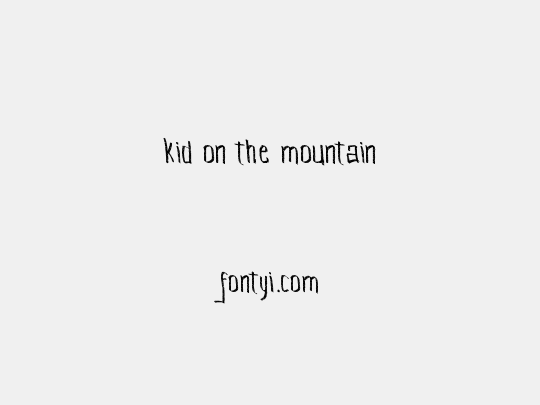 Kid On The Mountain