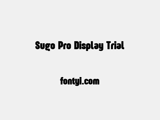 Sugo Pro Display Trial
