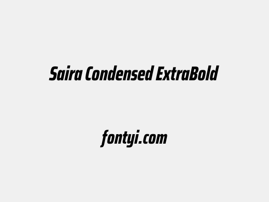 Saira Condensed ExtraBold