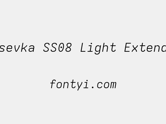 Iosevka SS08 Light Extended