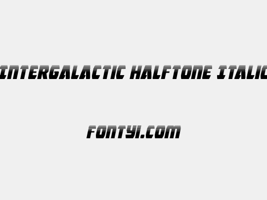 Intergalactic Halftone Italic