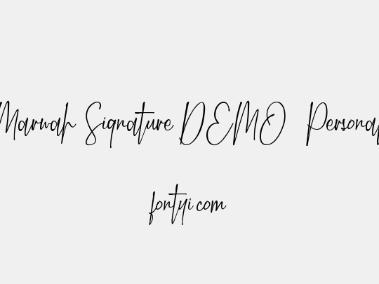 Marwah Signature DEMO (Personal