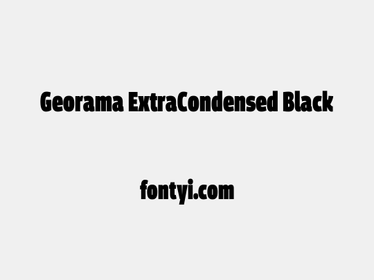Georama ExtraCondensed Black