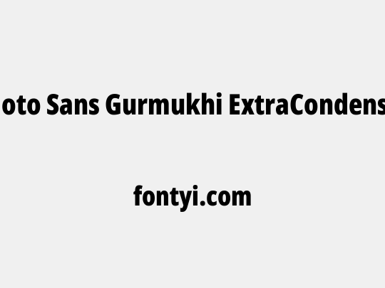 Noto Sans Gurmukhi ExtraCondensed Black