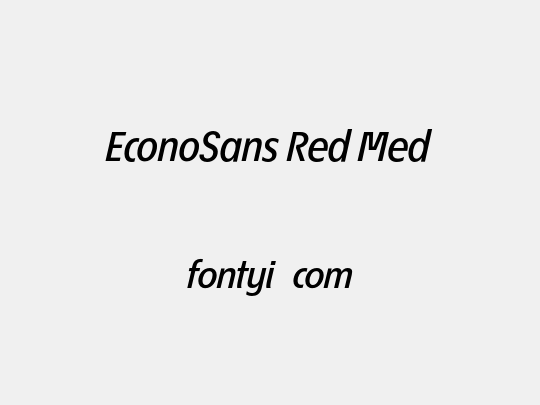EconoSans Red Med