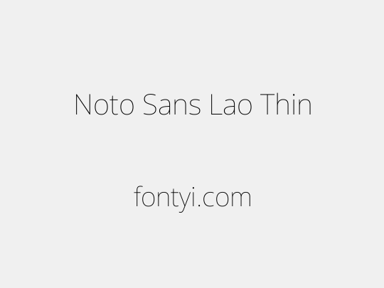 Noto Sans Lao Thin