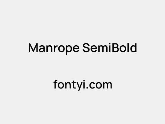 Manrope SemiBold