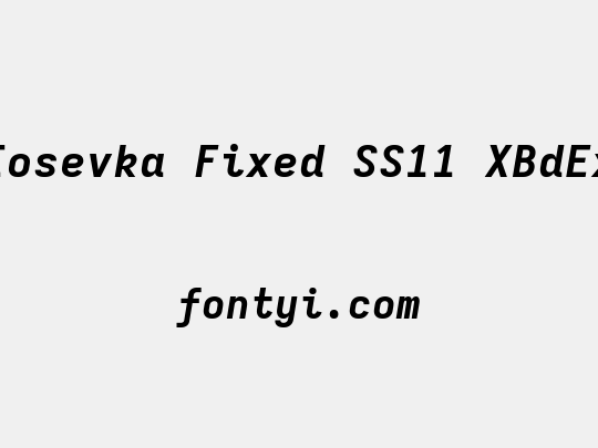 Iosevka Fixed SS11 XBdEx