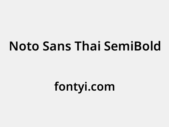 Noto Sans Thai SemiBold