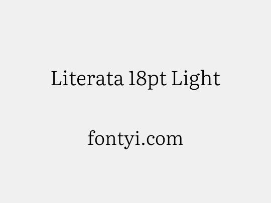 Literata 18pt Light