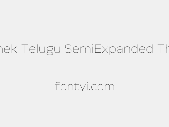 Anek Telugu SemiExpanded Thin