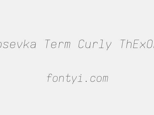 Iosevka Term Curly ThExObl