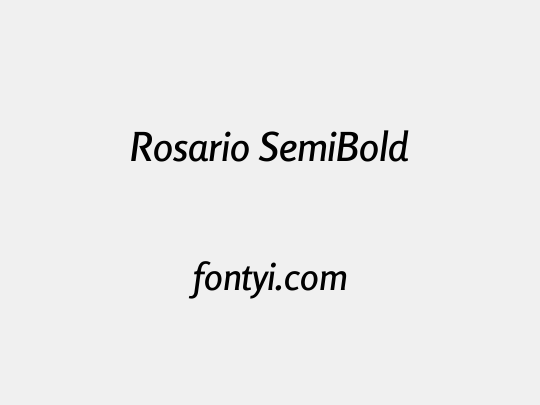 Rosario SemiBold