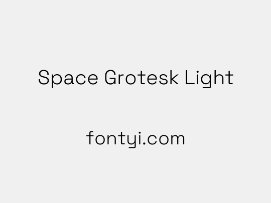 Space Grotesk Light