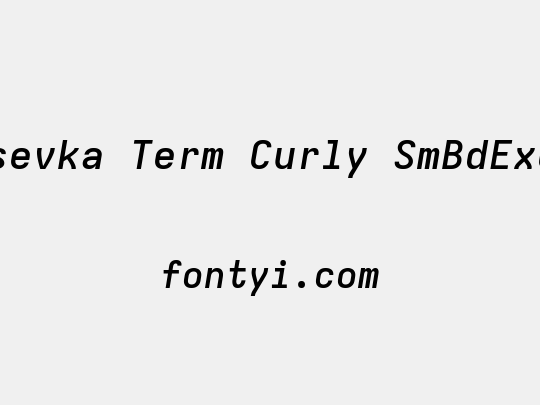 Iosevka Term Curly SmBdExObl