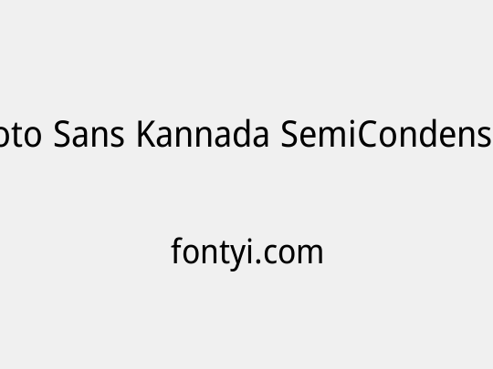 Noto Sans Kannada SemiCondensed