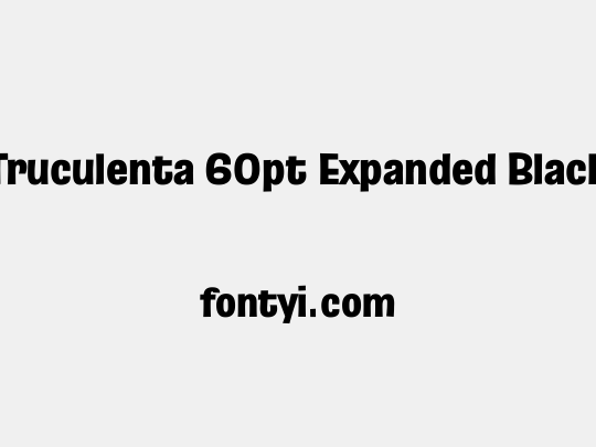 Truculenta 60pt Expanded Black