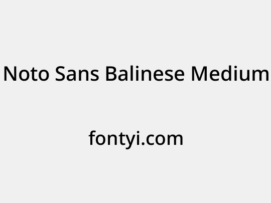 Noto Sans Balinese Medium