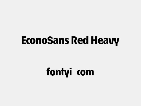 EconoSans Red Heavy