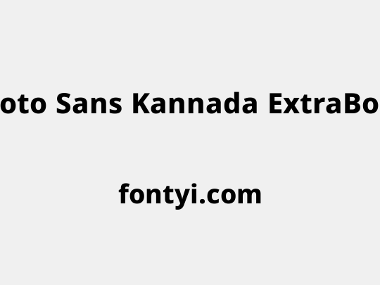 Noto Sans Kannada ExtraBold