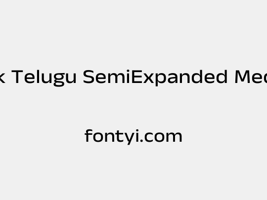 Anek Telugu SemiExpanded Medium