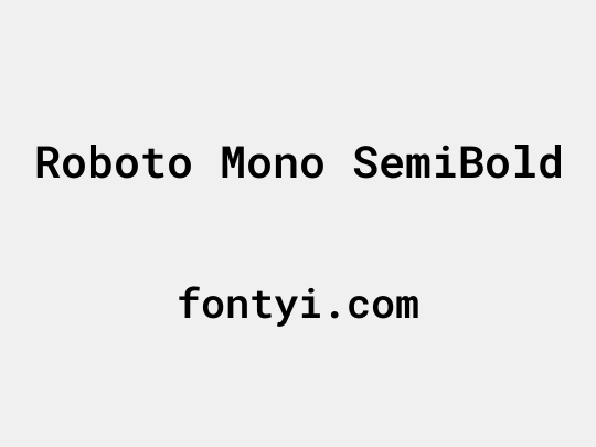 Roboto Mono SemiBold