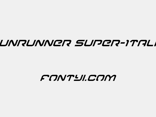 Gunrunner Super-Italic