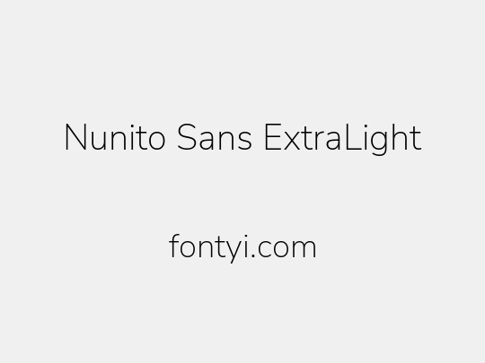 Nunito Sans ExtraLight