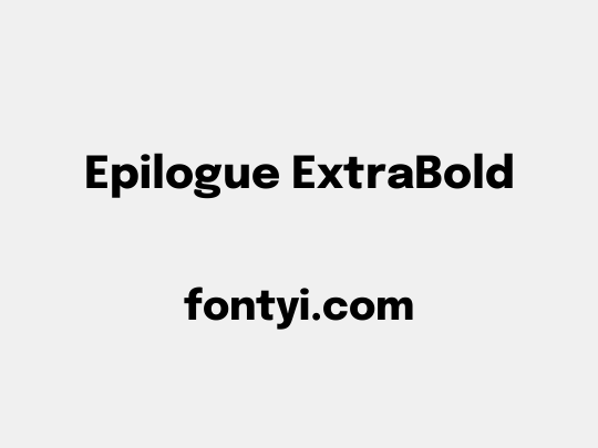 Epilogue ExtraBold