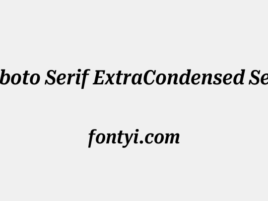 Roboto Serif ExtraCondensed SemiBold
