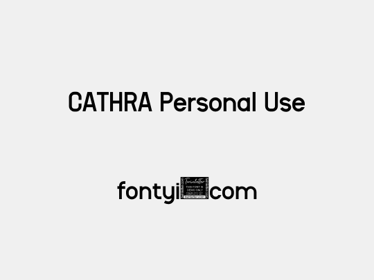 CATHRA Personal Use