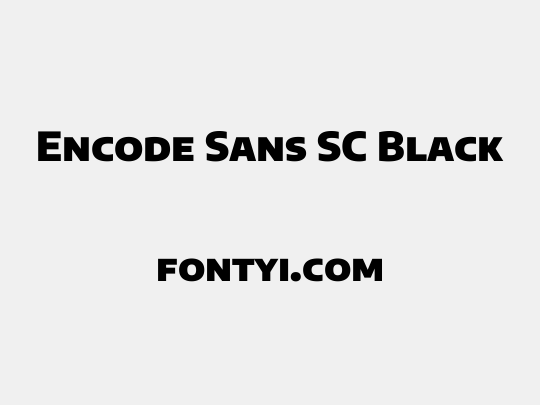 Encode Sans SC Black