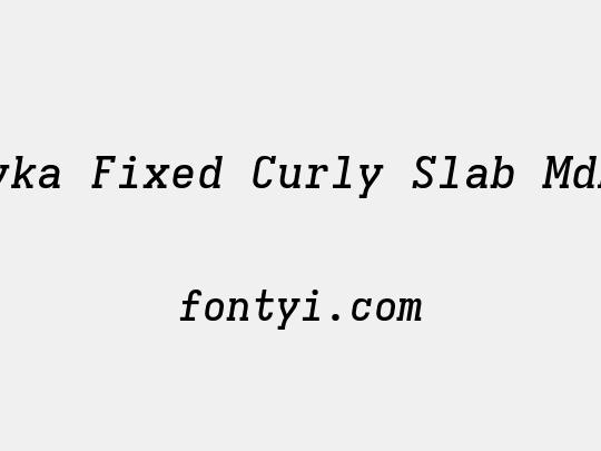 Iosevka Fixed Curly Slab MdExObl