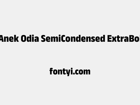 Anek Odia SemiCondensed ExtraBold