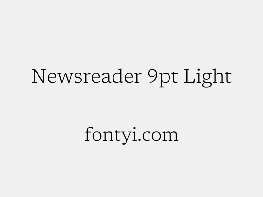 Newsreader 9pt Light