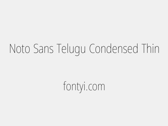 Noto Sans Telugu Condensed Thin